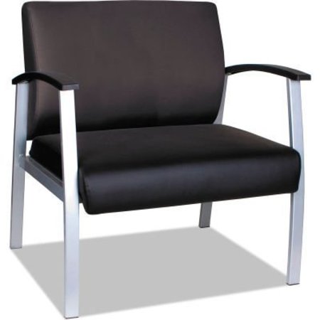 ALERA Alera Bariatric Guest Chair - Polyurethane - Black - metaLounge Series ML2219
